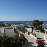 Uitzicht vanaf het balkon in het hotel in Santa Maria di leuca.