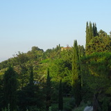 Uitzicht vanuit de agriturismo.