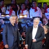 Andrea Bocelli en Placido Domingo.