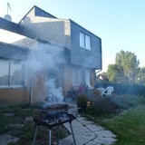 Barbecue bij aankomst op vrijdagavond.