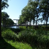 Ophaalbruggetje in de Vaart bij Sluis tijdens fietstocht op zaterdag 8 augustus 2015.