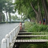 In Sluis langs de Vaart naar Damme op donderdag 13 augustus 2015.