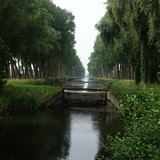 De Vaart tussen Sluis en Damme op donderdag 13 augustus 2015.