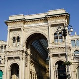 Ingang van de Galleria Vittorio Emanuele. 