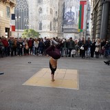 Streetdancers in Milaan.