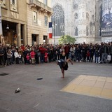 Streetdancers in Milaan.