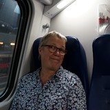 In de trein van Milaan naar Bergamo.