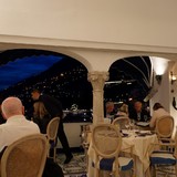 Zicht op Amalfi vanuit restaurant Eolo.