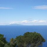 Uitzicht op de baai van Napels vanuit restaurant in Anacapri.