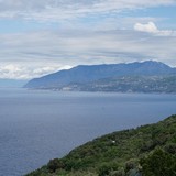 Uitzicht op de baai van Napels vanuit restaurant in Anacapri.