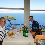 In restaurant Giorgio al Cucciolo in Anacapri.