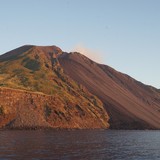 Stromboli tegen het einde van de dag.