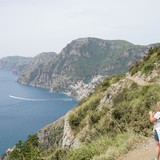 Onderaan Positano, de eindbestemming.