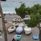 Het strand van Positano.