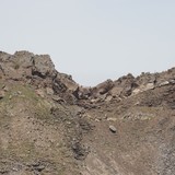 De krater van de Vesuvius.