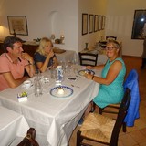 Diner in het restaurant van het Castello Aragonese.